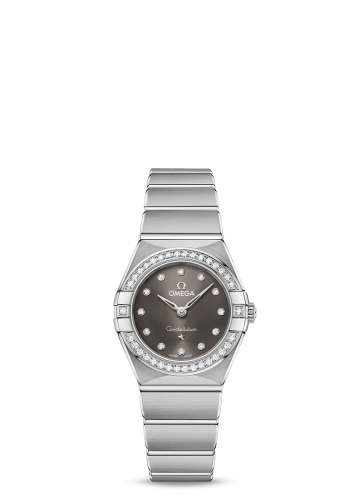Omega Constellation Manhattan 25 Quartz Stainless Steel / Grey - Diamond / Diamond